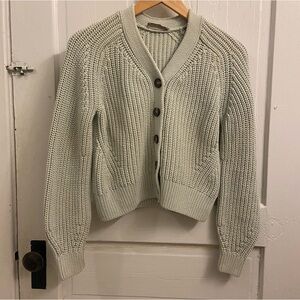 Everlane Cotton Cropped Cardigan Sweater